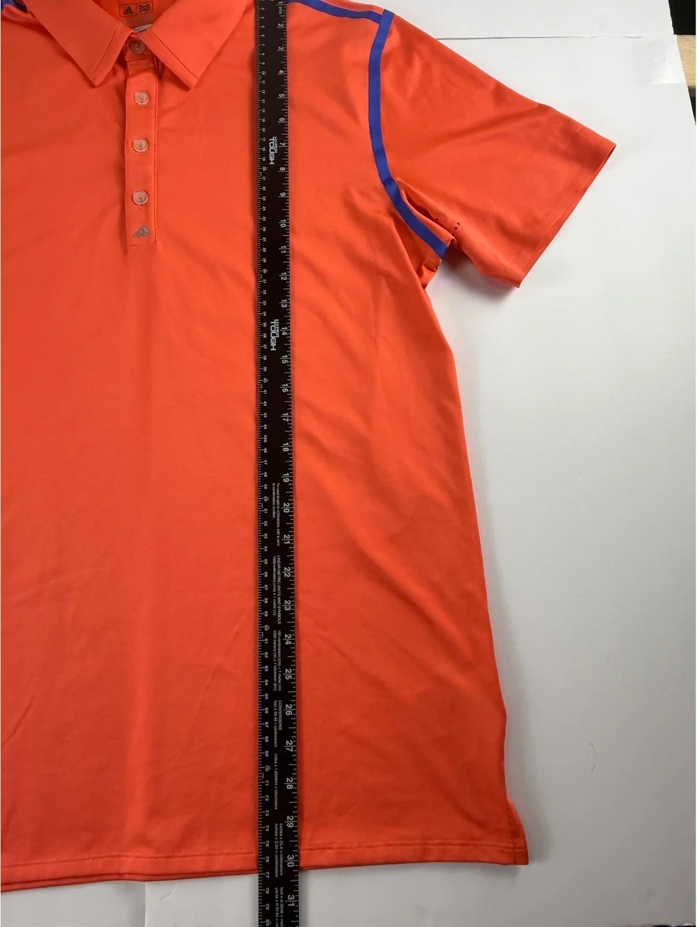 Adidas Golf Puremotion Men’s Large Salmon Blue Coolmax Performance Polo